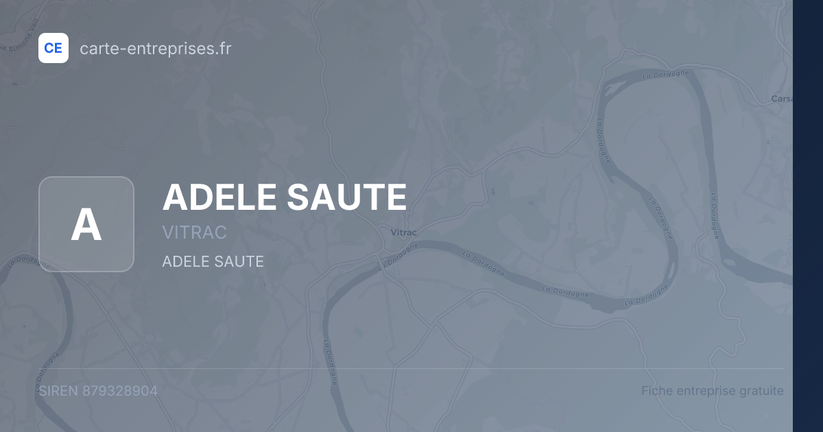 ADELE SAUTE — 879328904 — fiche entreprise