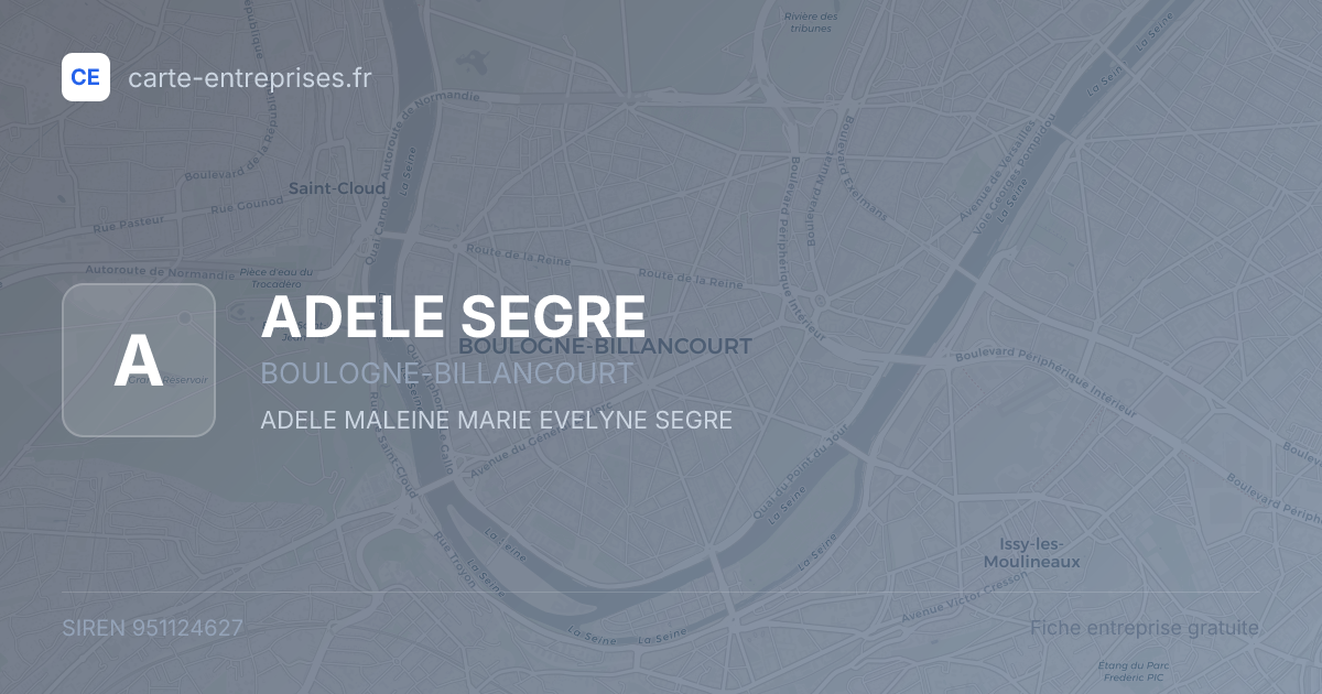 ADELE SEGRE — 951124627 — fiche entreprise