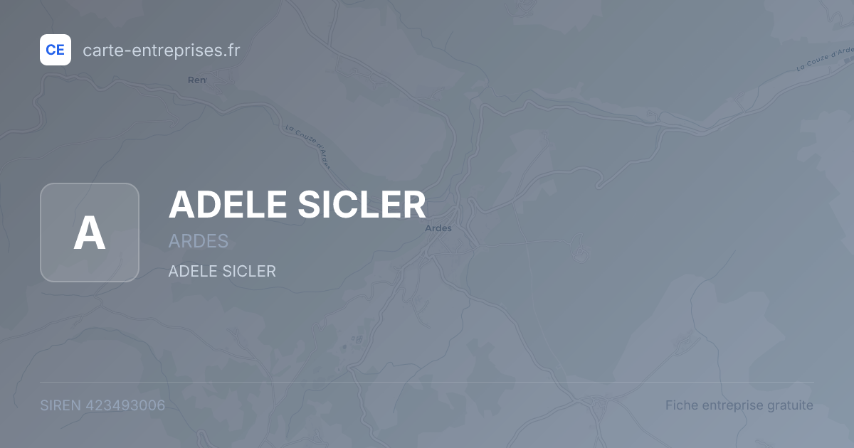 ADELE SICLER — 423493006 — fiche entreprise