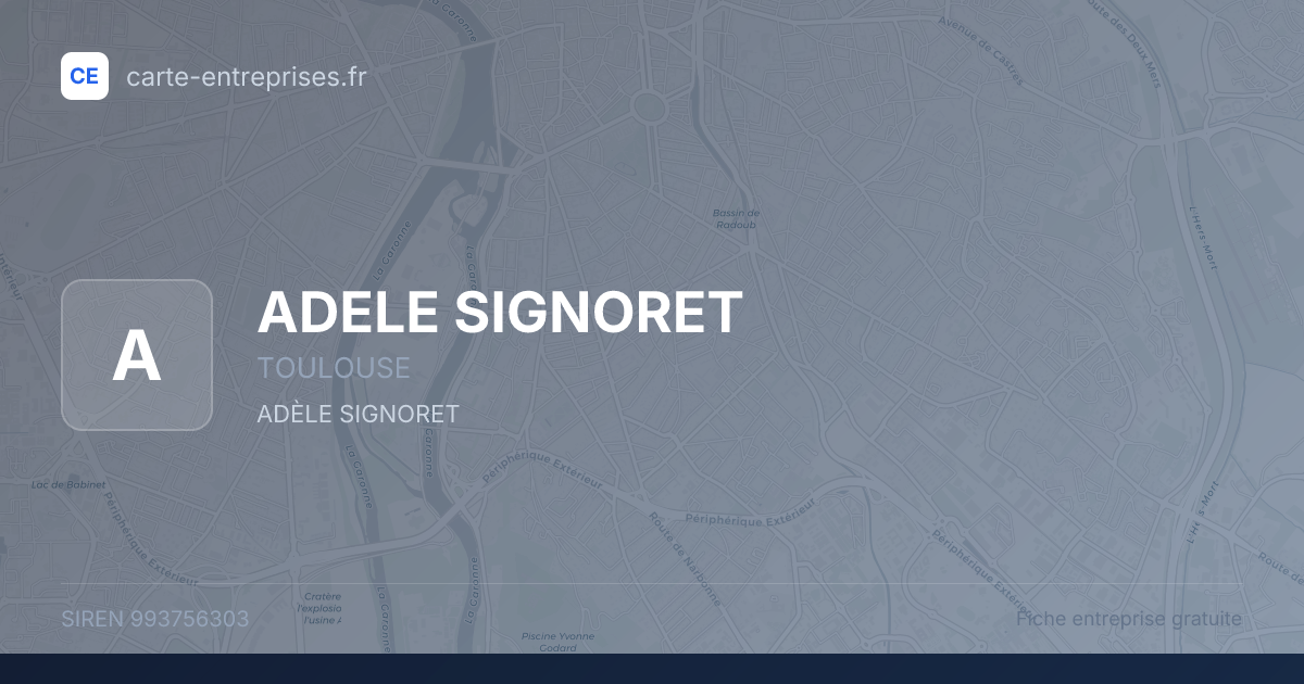 ADELE SIGNORET — 993756303 — fiche entreprise