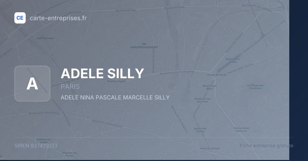 ADELE SILLY — 827473133 — fiche entreprise