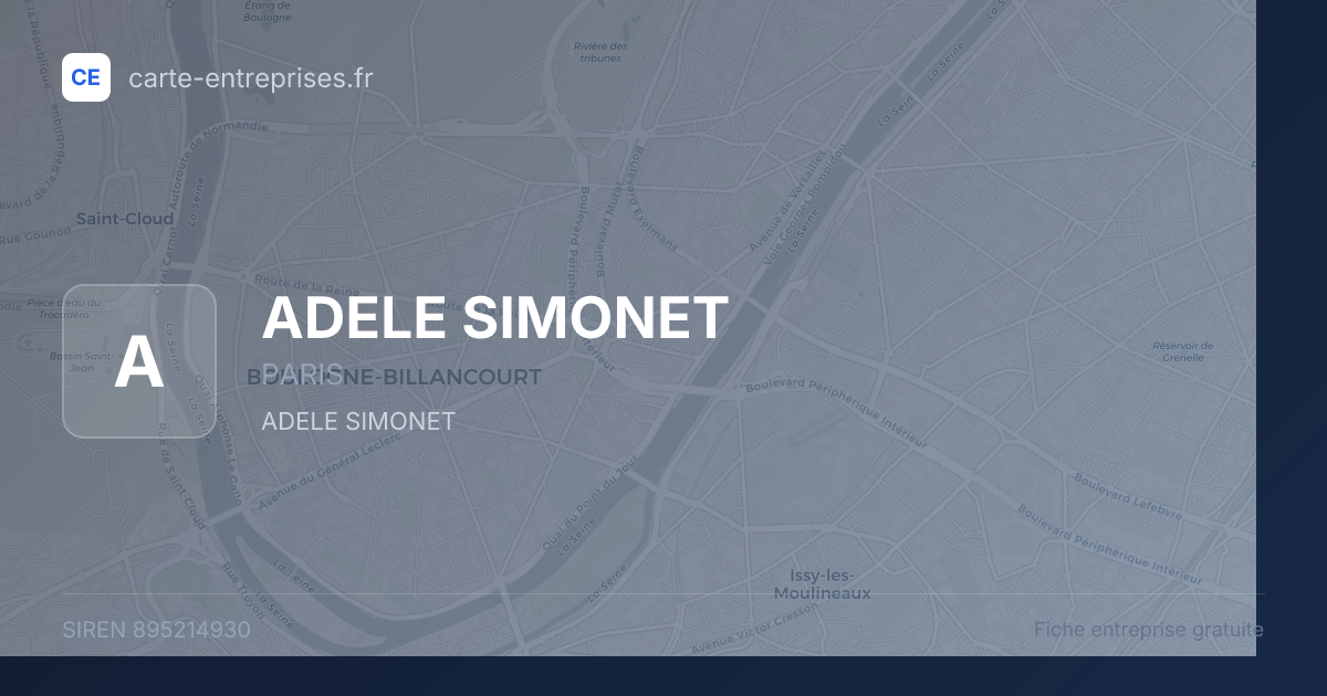 ADELE SIMONET — 895214930 — fiche entreprise