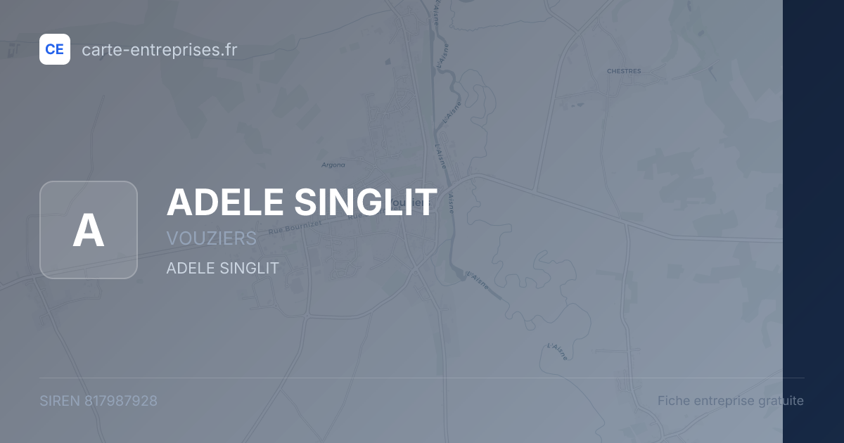 ADELE SINGLIT — 817987928 — fiche entreprise