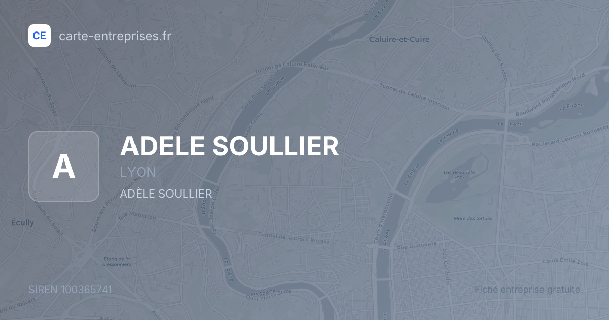ADELE SOULLIER — 100365741 — fiche entreprise