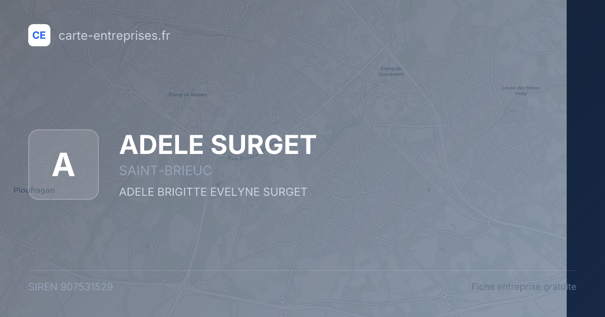 ADELE SURGET — 907531529 — fiche entreprise