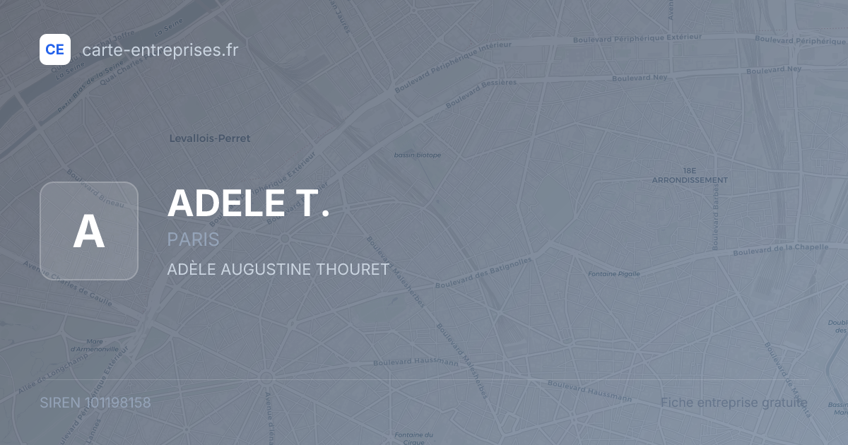 ADELE T. — 101198158 — fiche entreprise