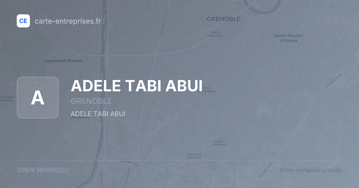 ADELE TABI ABUI — 390695252 — fiche entreprise
