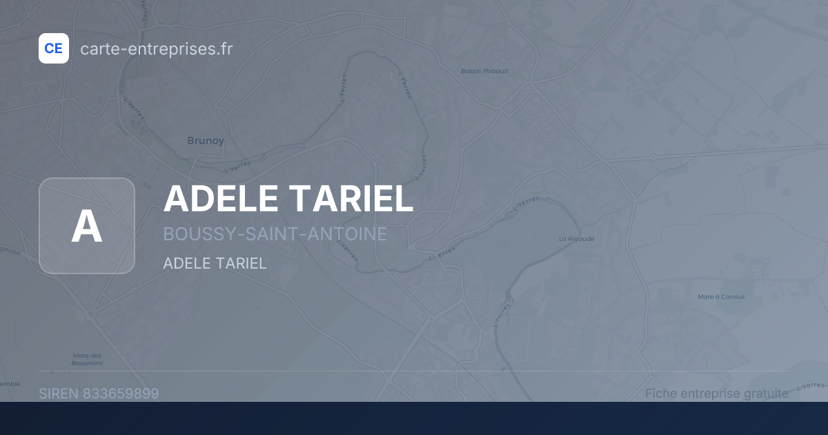 ADELE TARIEL — 833659899 — fiche entreprise