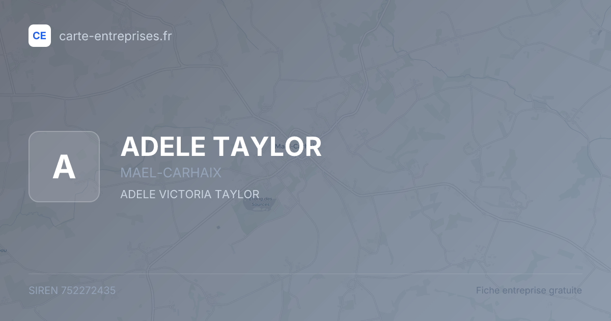 ADELE TAYLOR — 752272435 — fiche entreprise