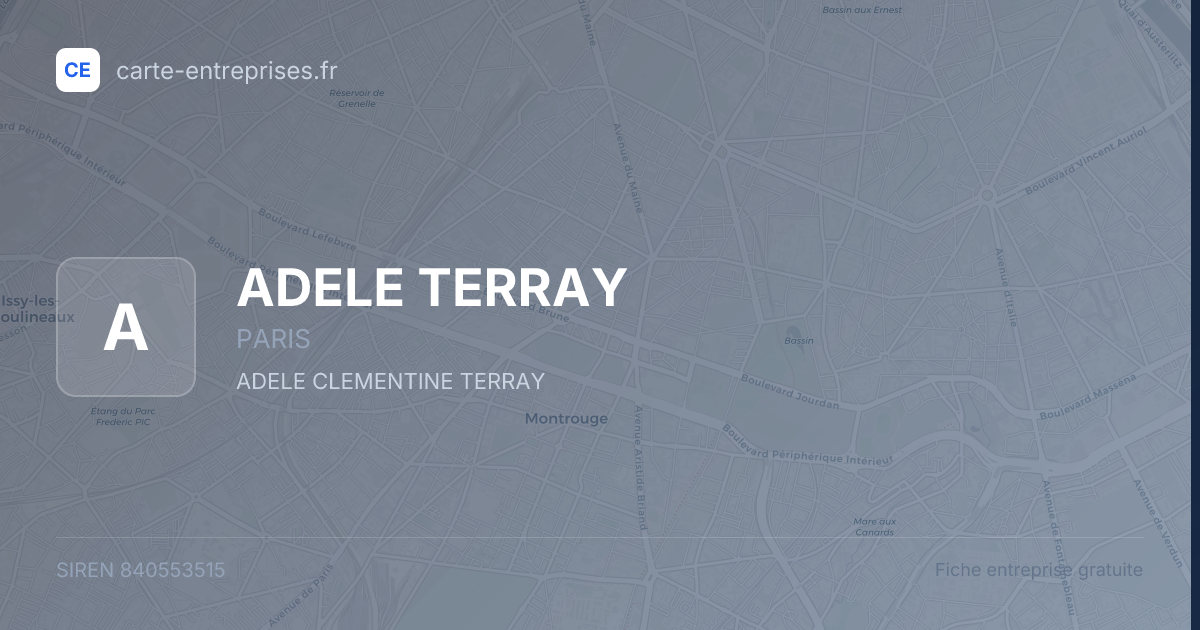 ADELE TERRAY — 840553515 — fiche entreprise