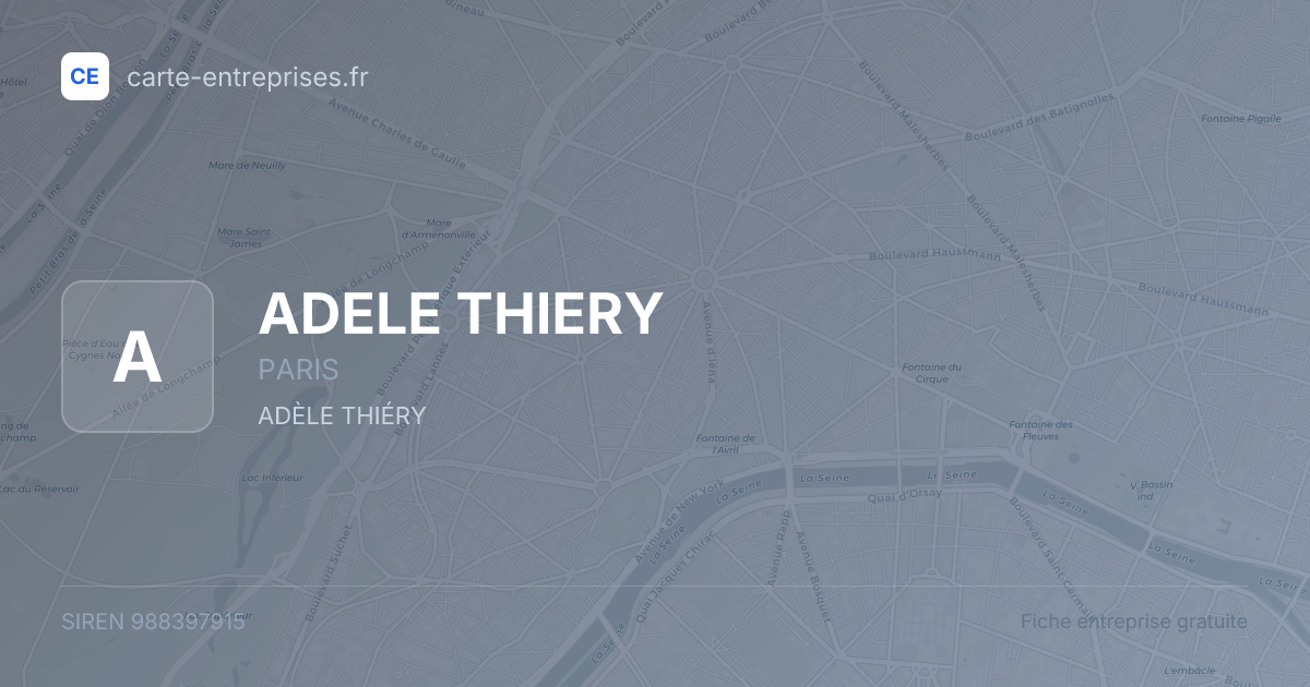 ADELE THIERY — 988397915 — fiche entreprise