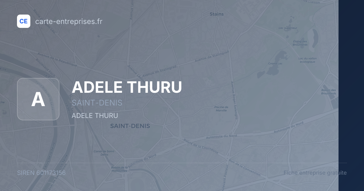 ADELE THURU — 601173156 — fiche entreprise