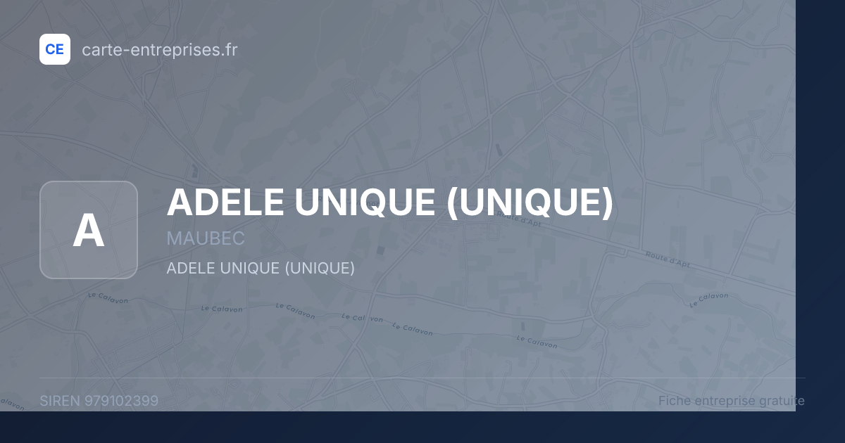 ADELE UNIQUE (UNIQUE) — 979102399 — fiche entreprise