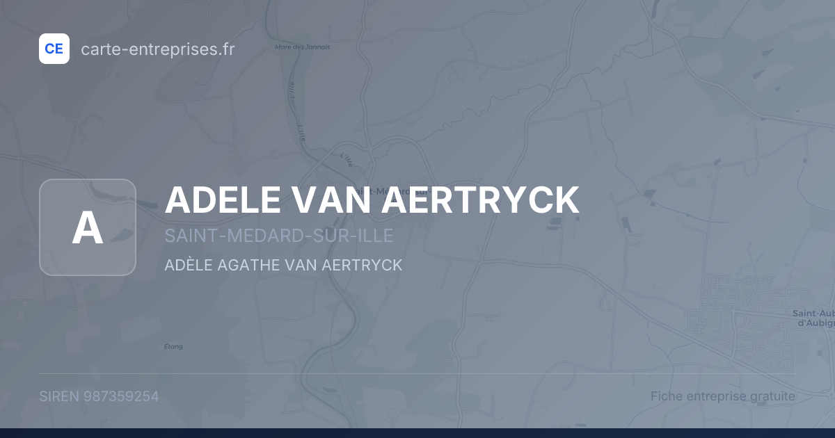 ADELE VAN AERTRYCK — 987359254 — fiche entreprise