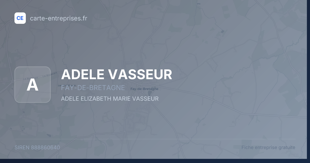 ADELE VASSEUR — 888860640 — fiche entreprise