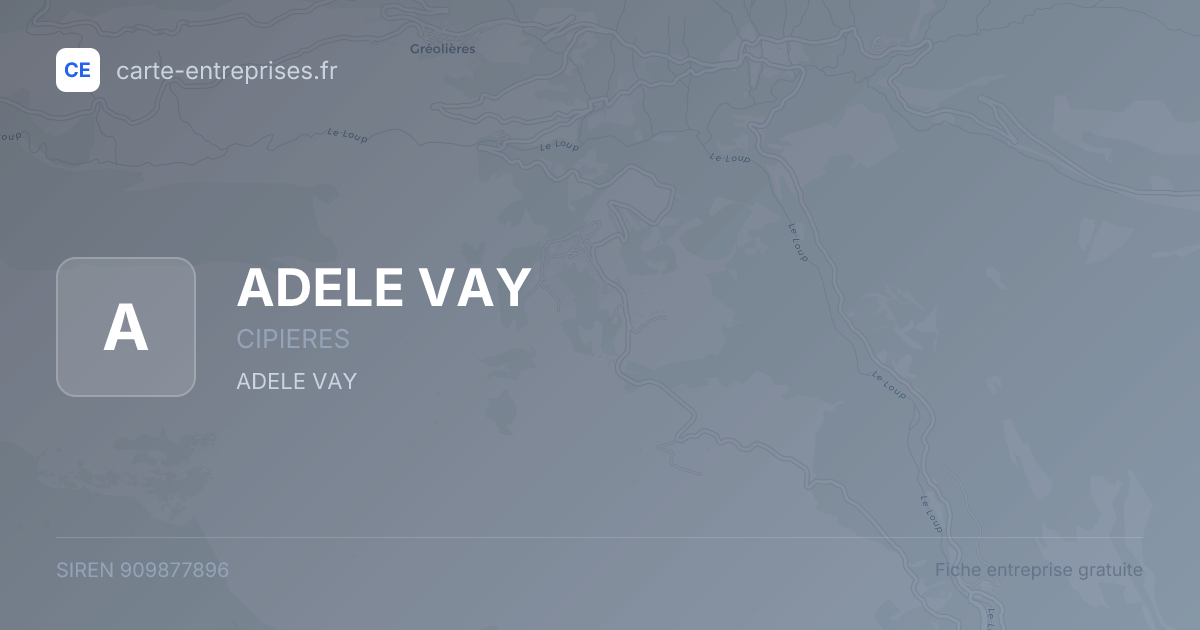 ADELE VAY — 909877896 — fiche entreprise