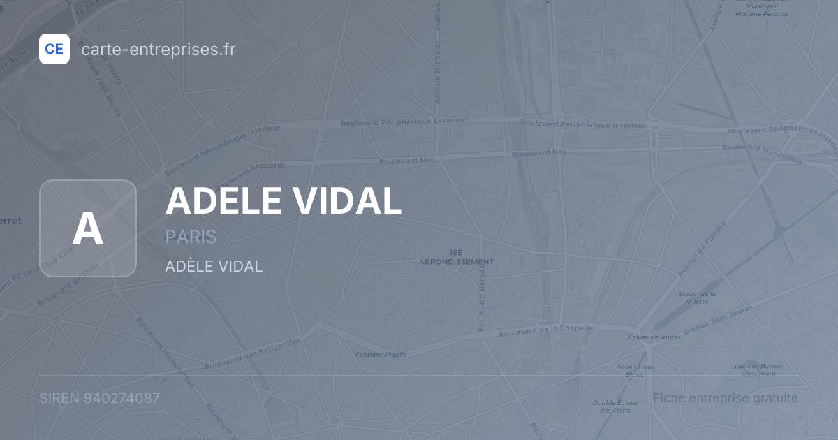 ADELE VIDAL — 940274087 — fiche entreprise