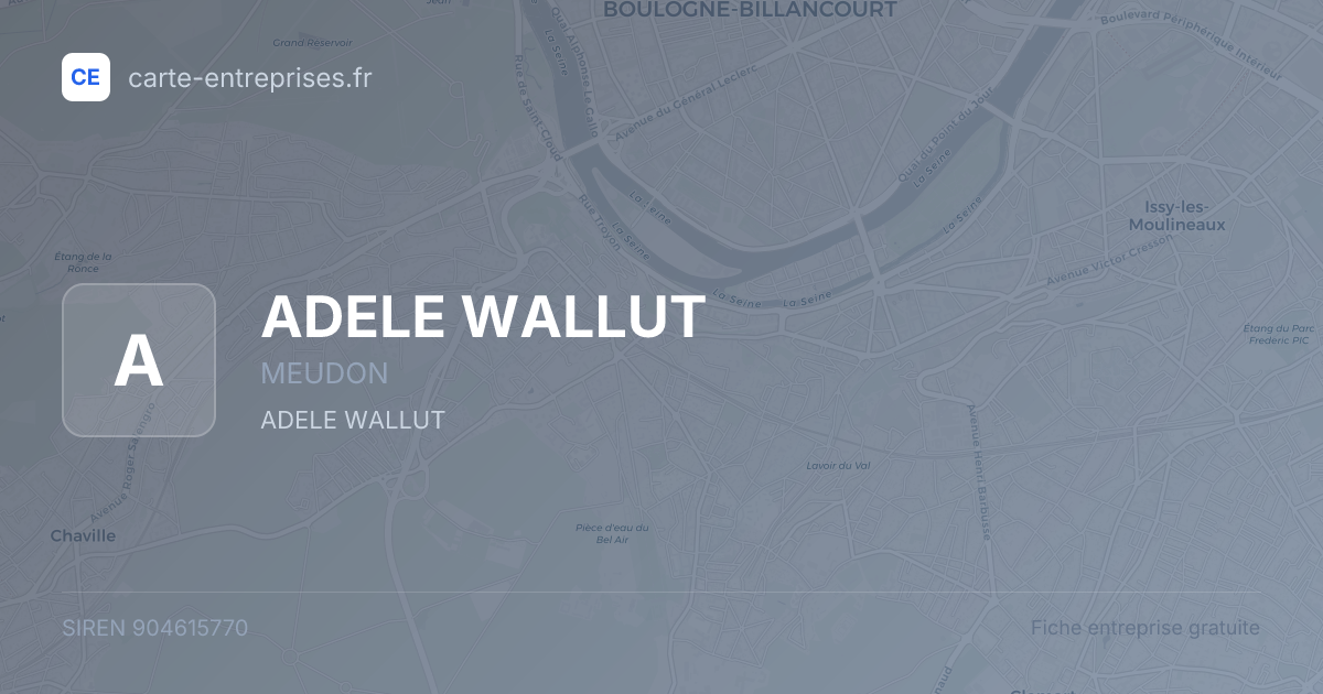 ADELE WALLUT — 904615770 — fiche entreprise