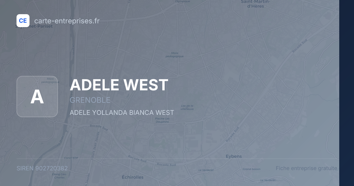 ADELE WEST — 902720382 — fiche entreprise