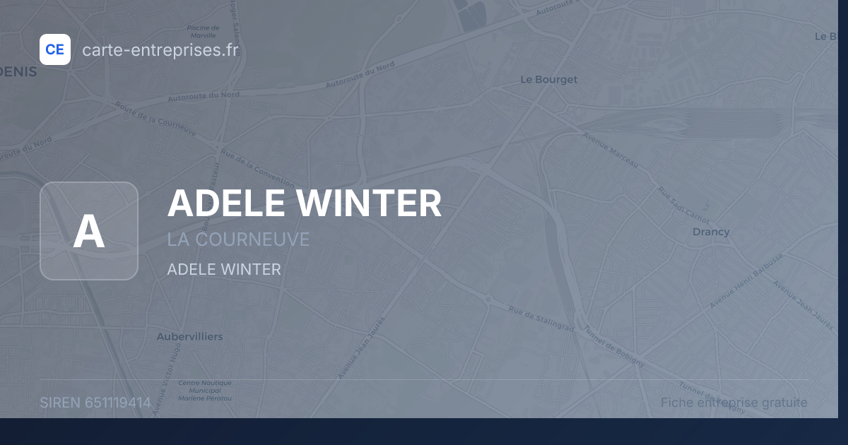 ADELE WINTER — 651119414 — fiche entreprise