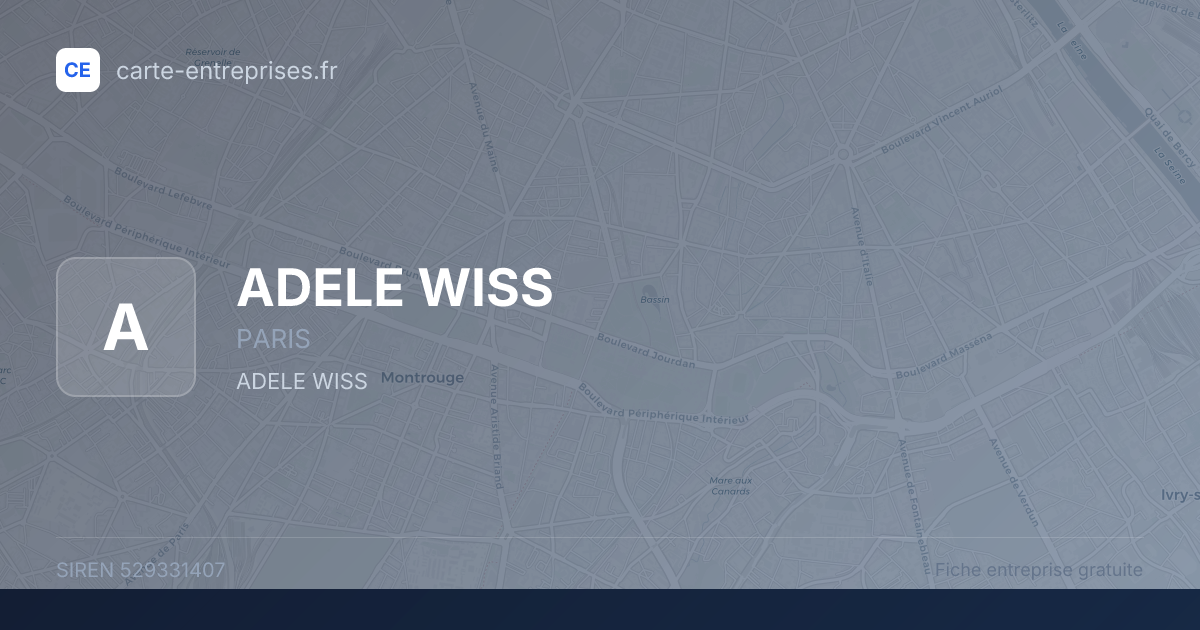 ADELE WISS — 529331407 — fiche entreprise