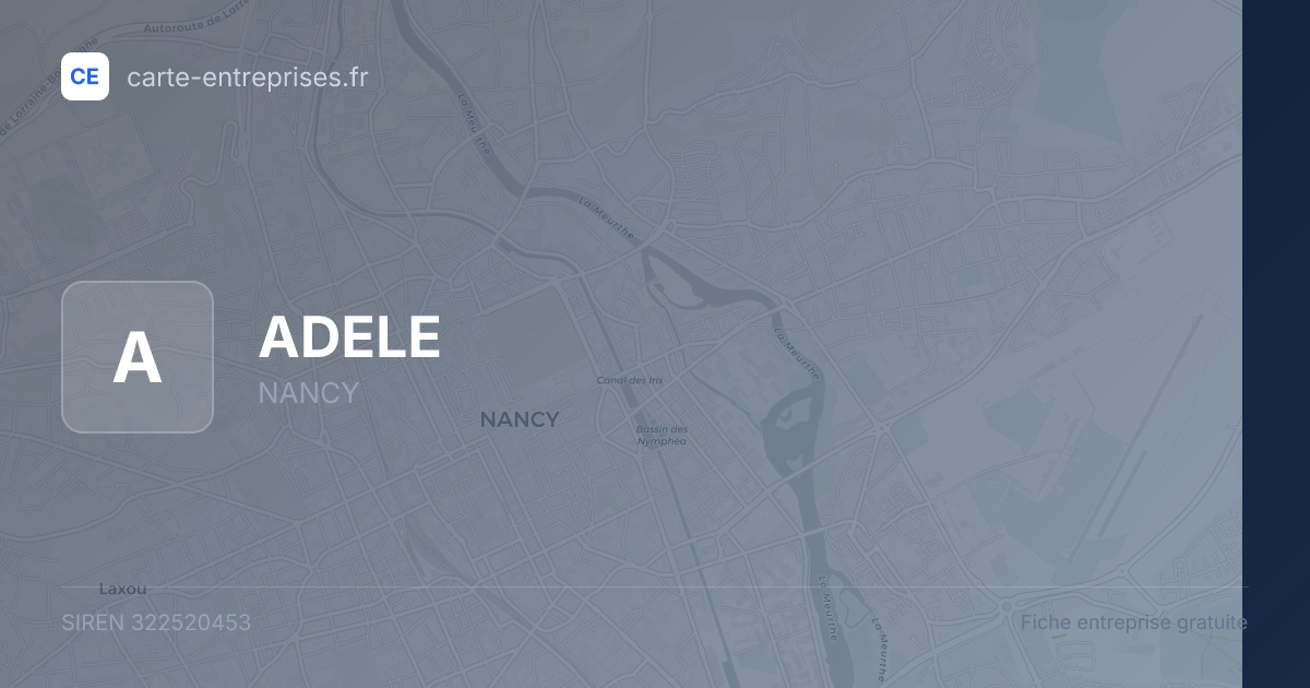 ADELE — 322520453 — fiche entreprise