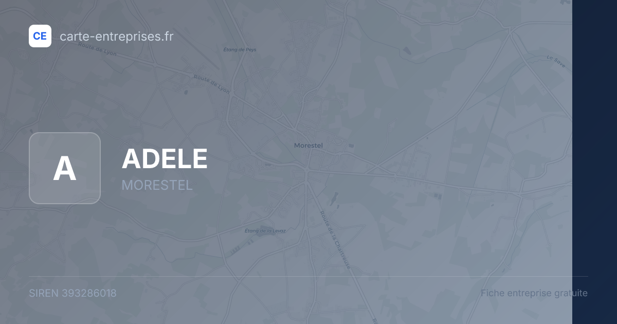 ADELE — 393286018 — fiche entreprise
