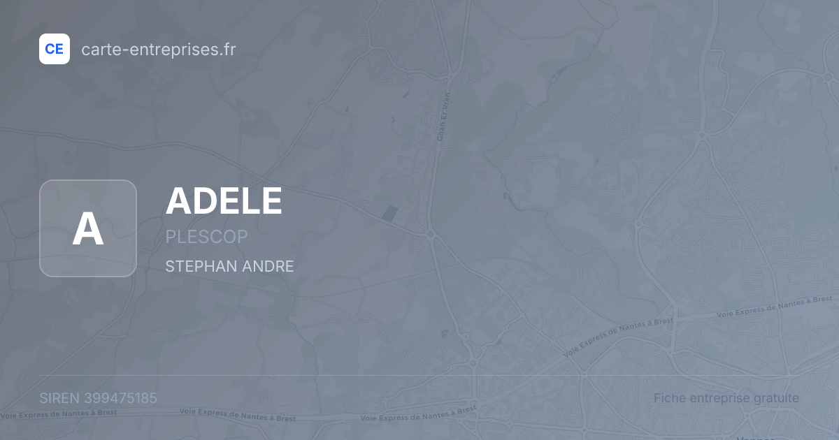 ADELE — 399475185 — fiche entreprise