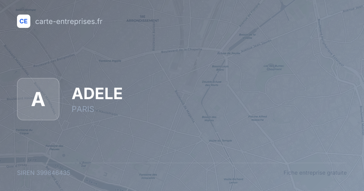 ADELE — 399846435 — fiche entreprise