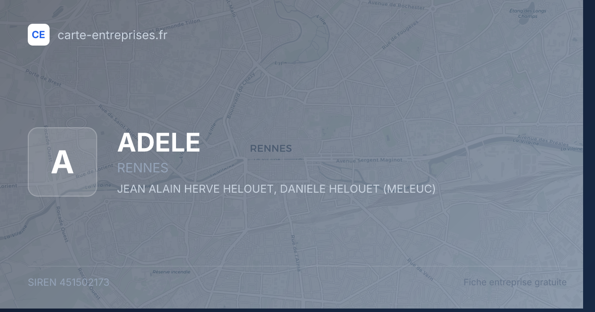ADELE — 451502173 — fiche entreprise