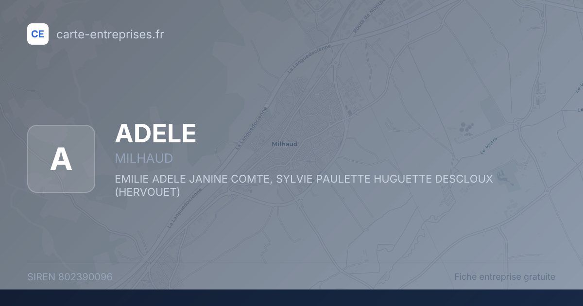 ADELE — 802390096 — fiche entreprise