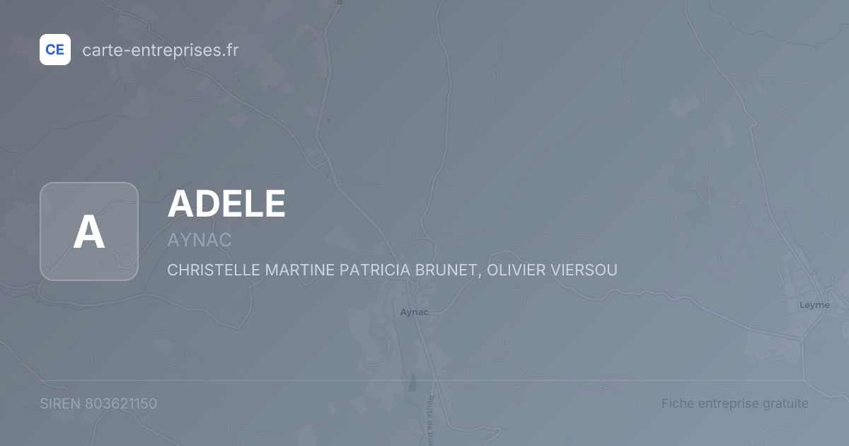 ADELE — 803621150 — fiche entreprise