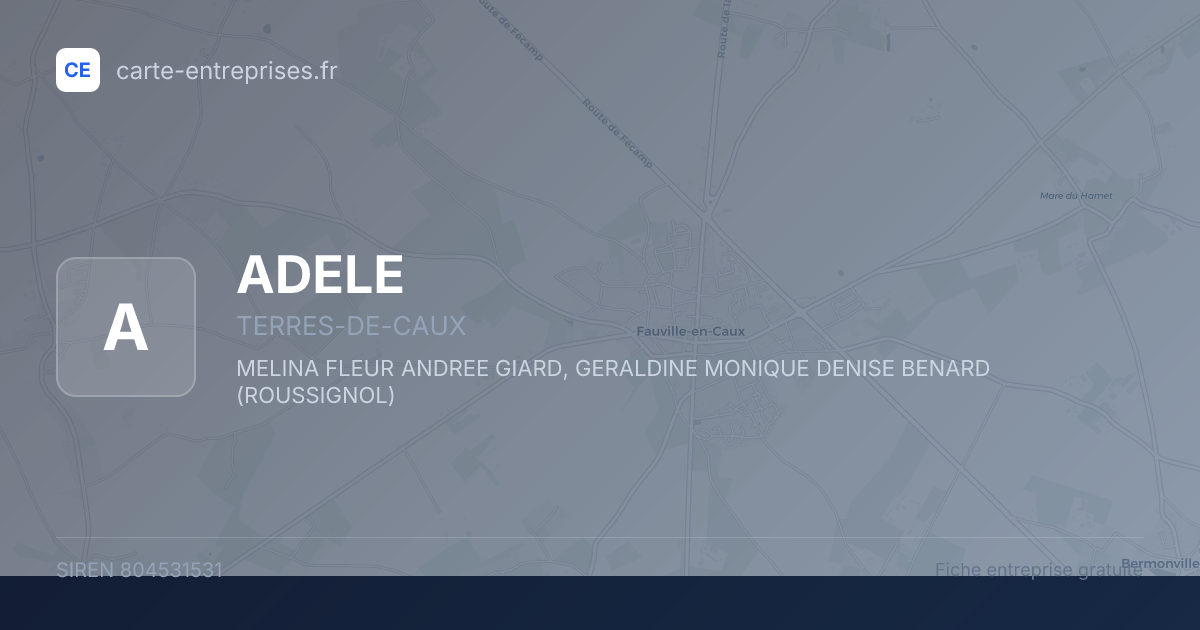 ADELE — 804531531 — fiche entreprise