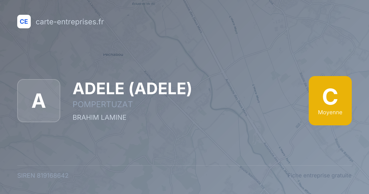 ADELE — 819168642 — fiche entreprise