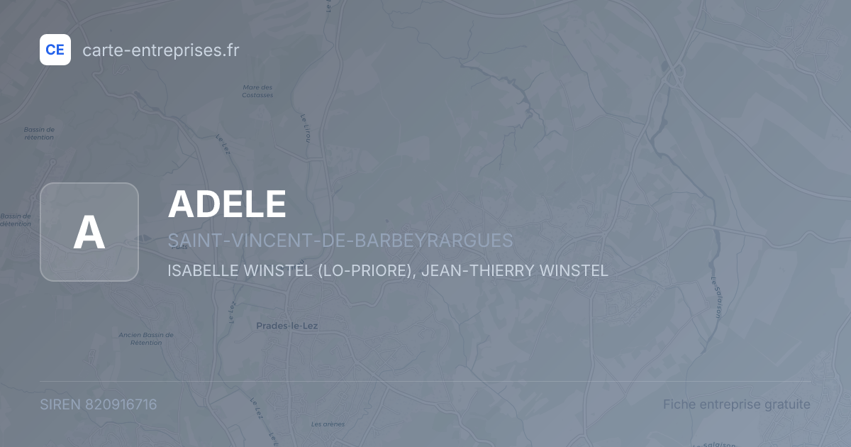 ADELE — 820916716 — fiche entreprise