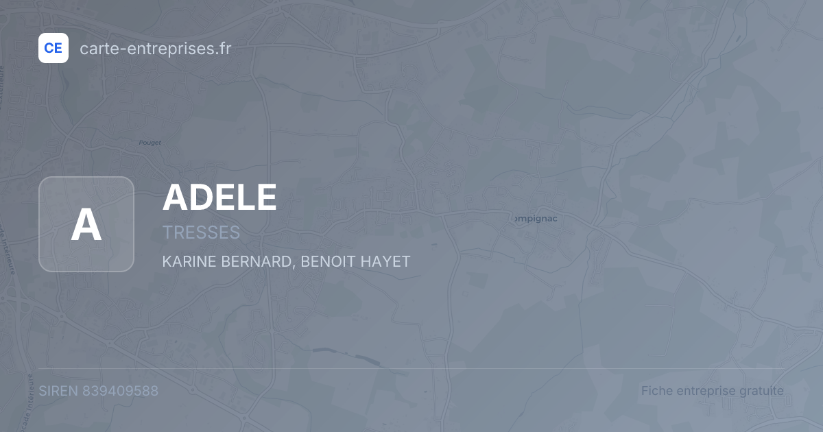 ADELE — 839409588 — fiche entreprise