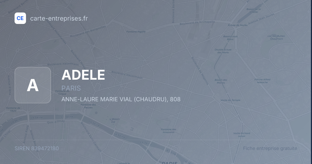 ADELE — 839472180 — fiche entreprise