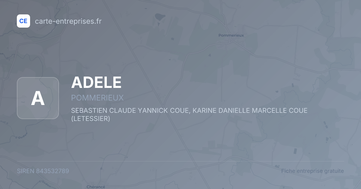 ADELE — 843532789 — fiche entreprise