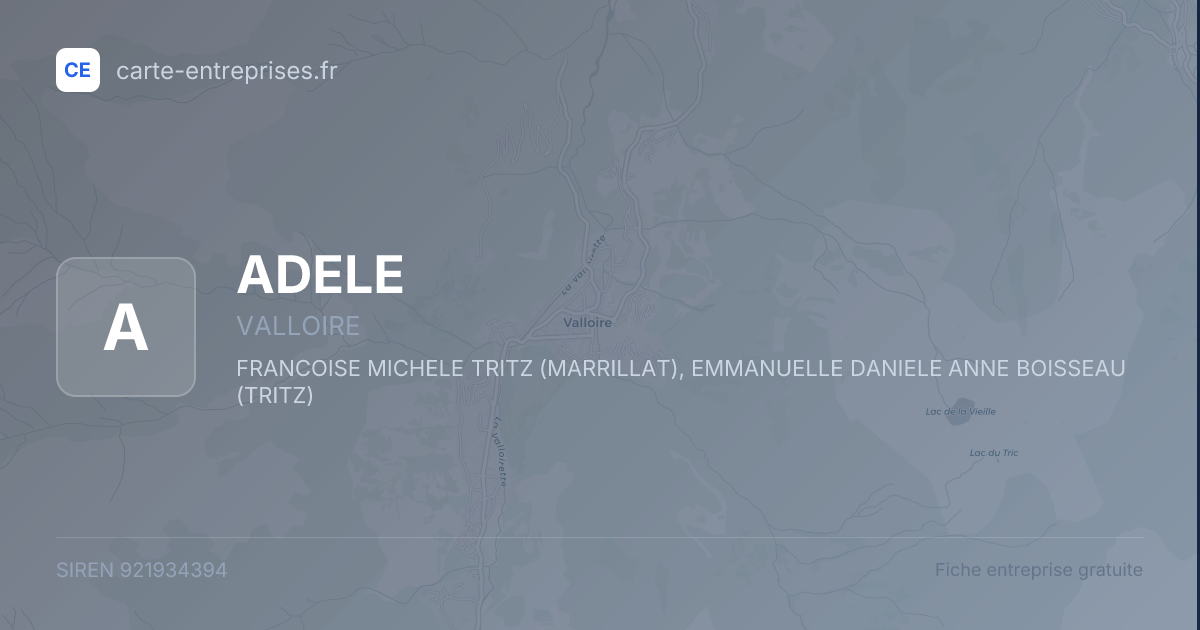 ADELE — 921934394 — fiche entreprise