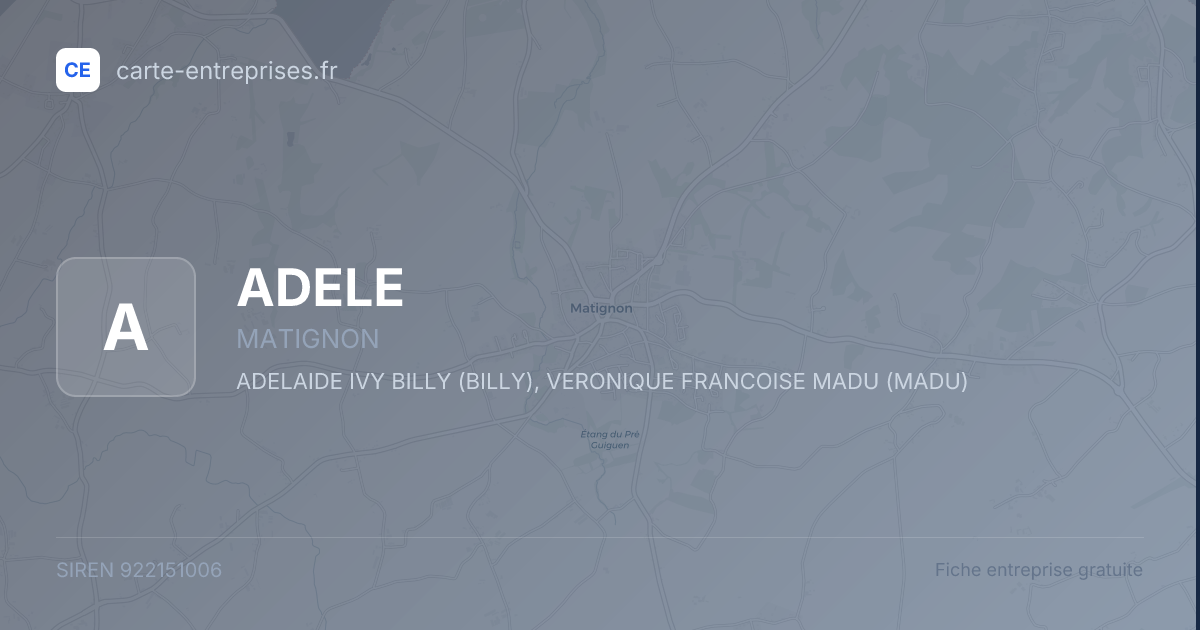 ADELE — 922151006 — fiche entreprise