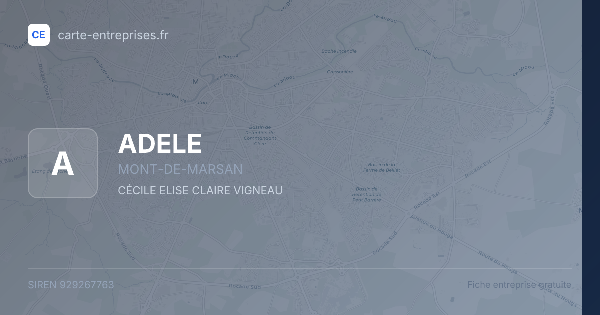 ADELE — 929267763 — fiche entreprise