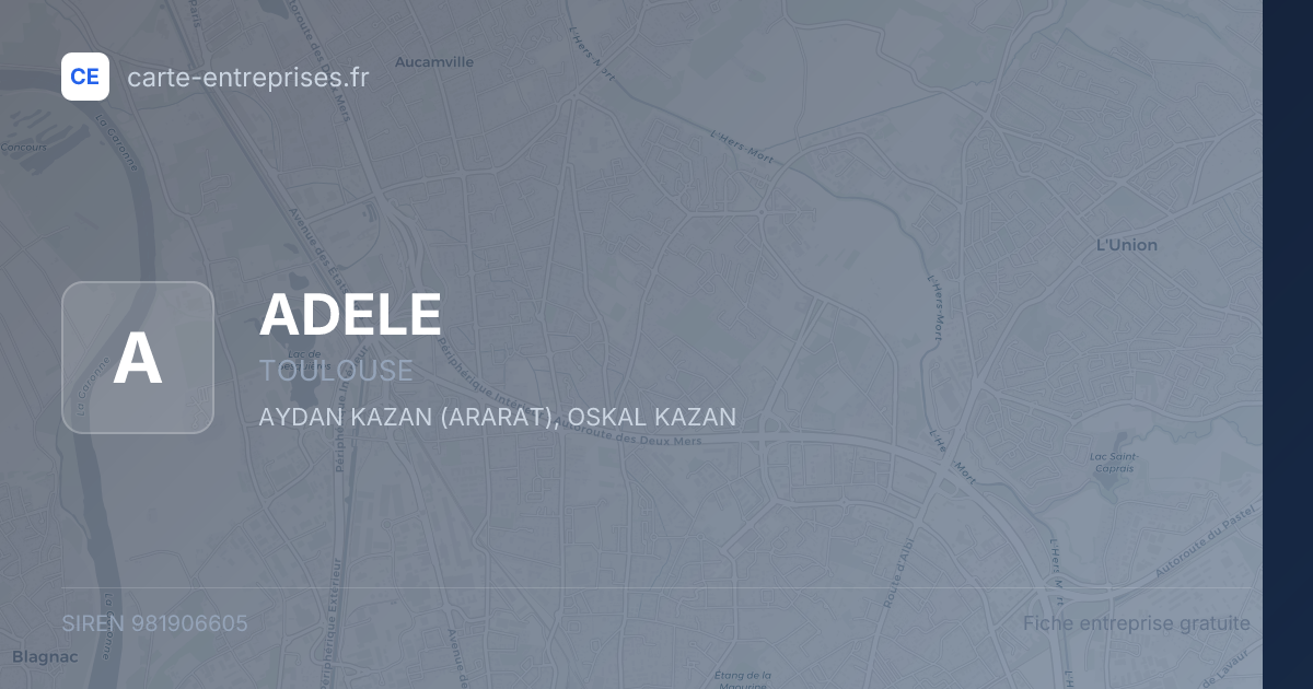 ADELE — 981906605 — fiche entreprise