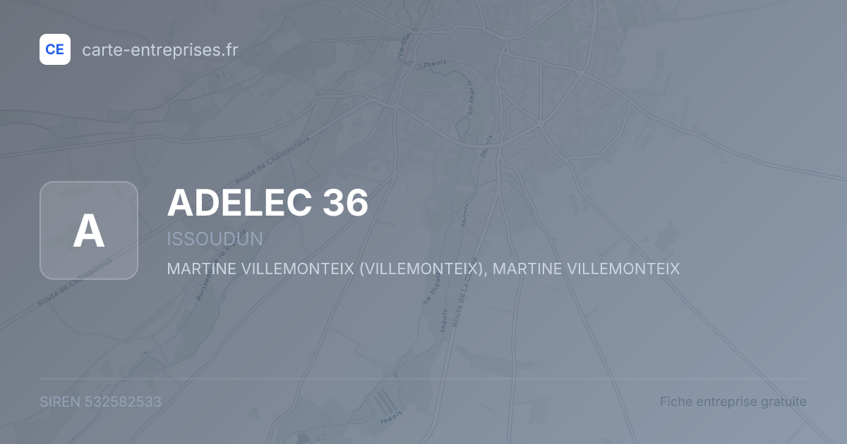 ADELEC 36 — 532582533 — fiche entreprise