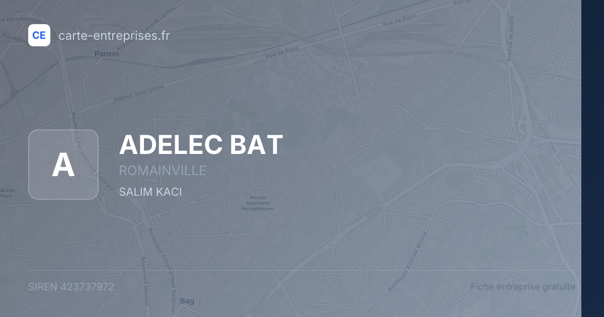 ADELEC BAT — 423737972 — fiche entreprise