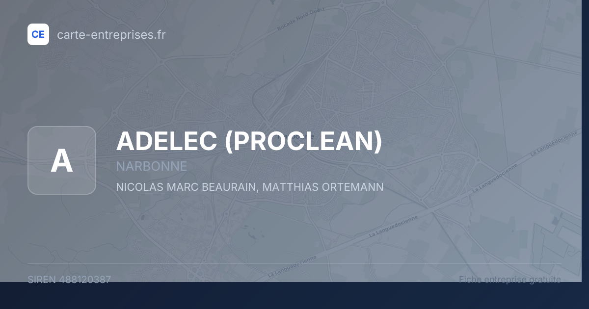 ADELEC (PROCLEAN) — 488120387 — fiche entreprise