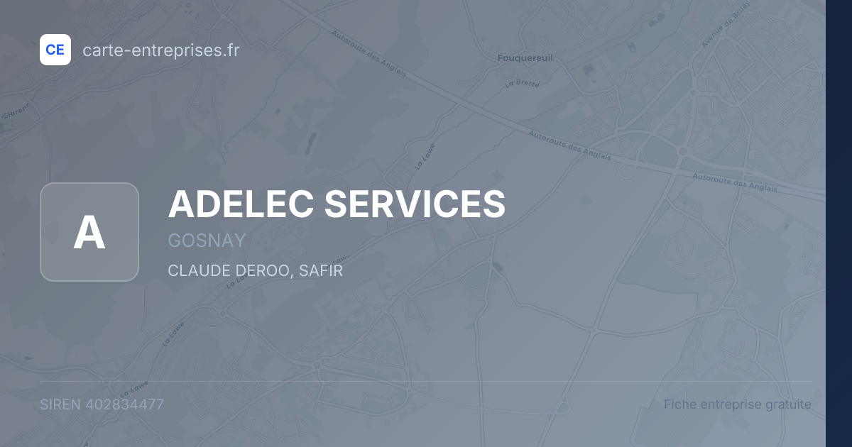 ADELEC SERVICES — 402834477 — fiche entreprise