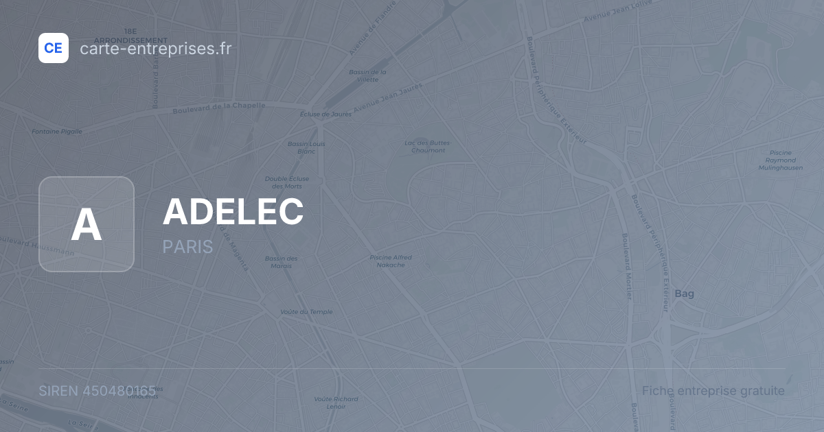 ADELEC — 450480165 — fiche entreprise