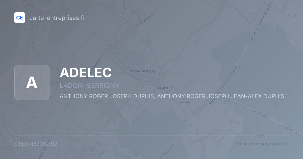 ADELEC — 452062912 — fiche entreprise