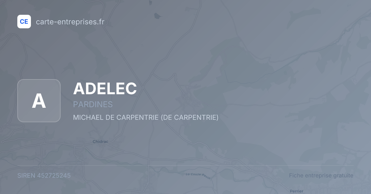 ADELEC — 452725245 — fiche entreprise