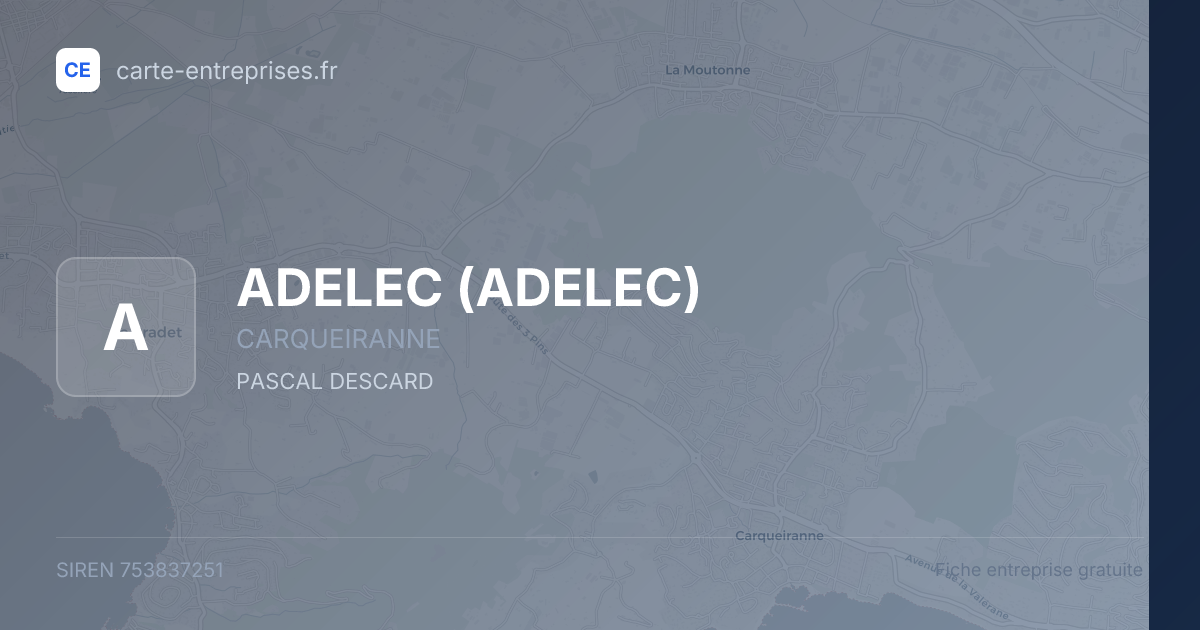 ADELEC — 753837251 — fiche entreprise